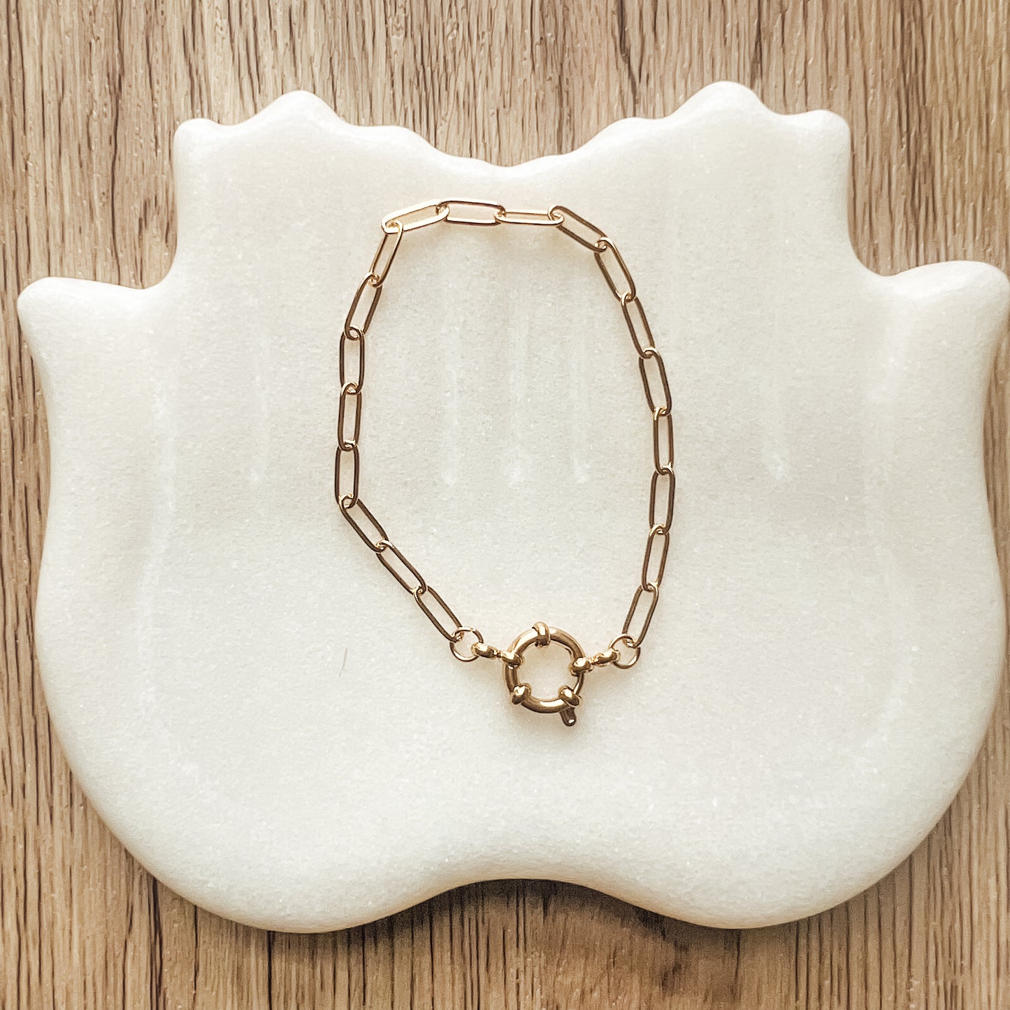 18k Gold Bracelet for Charms