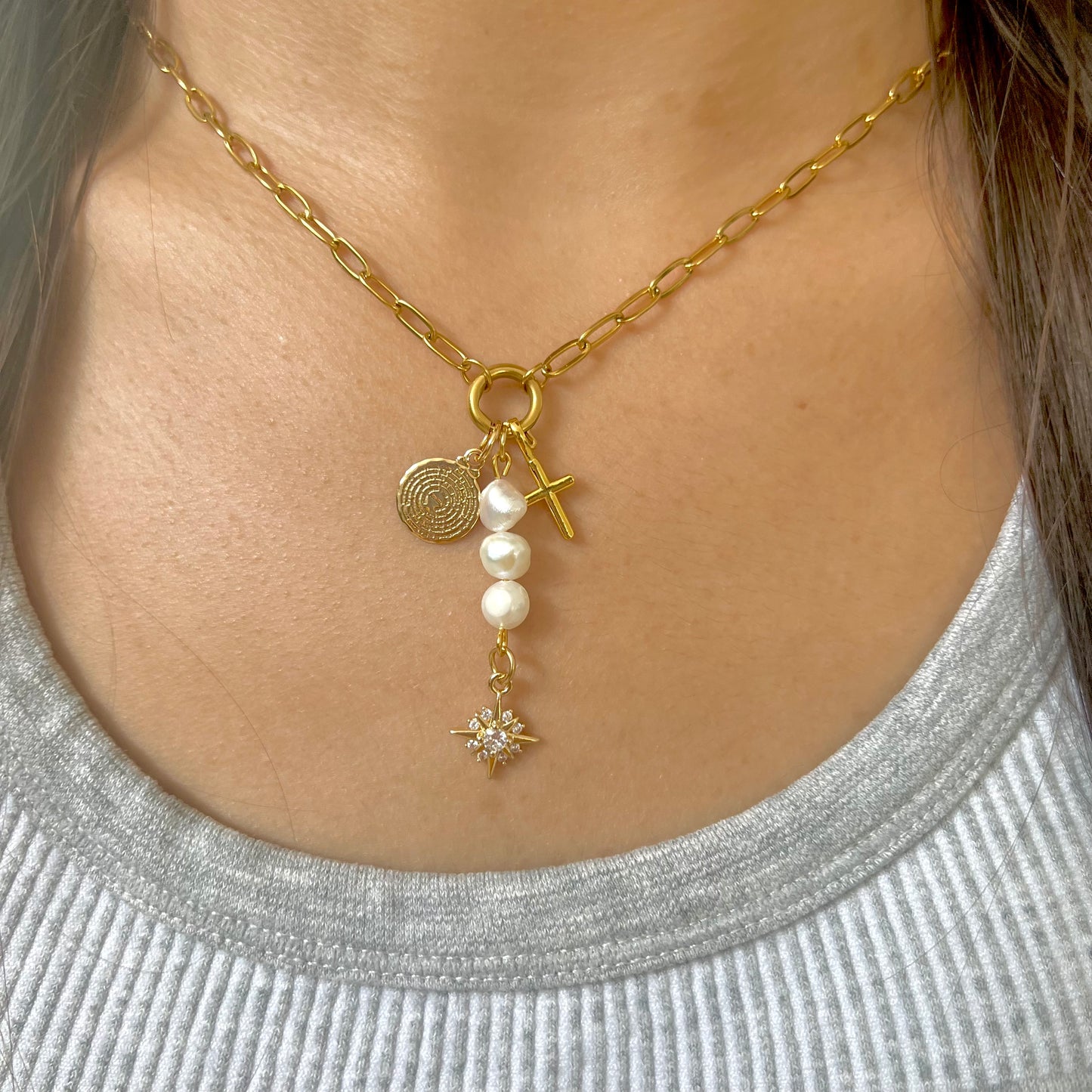 Padre Nuestro Mini Charm Necklace