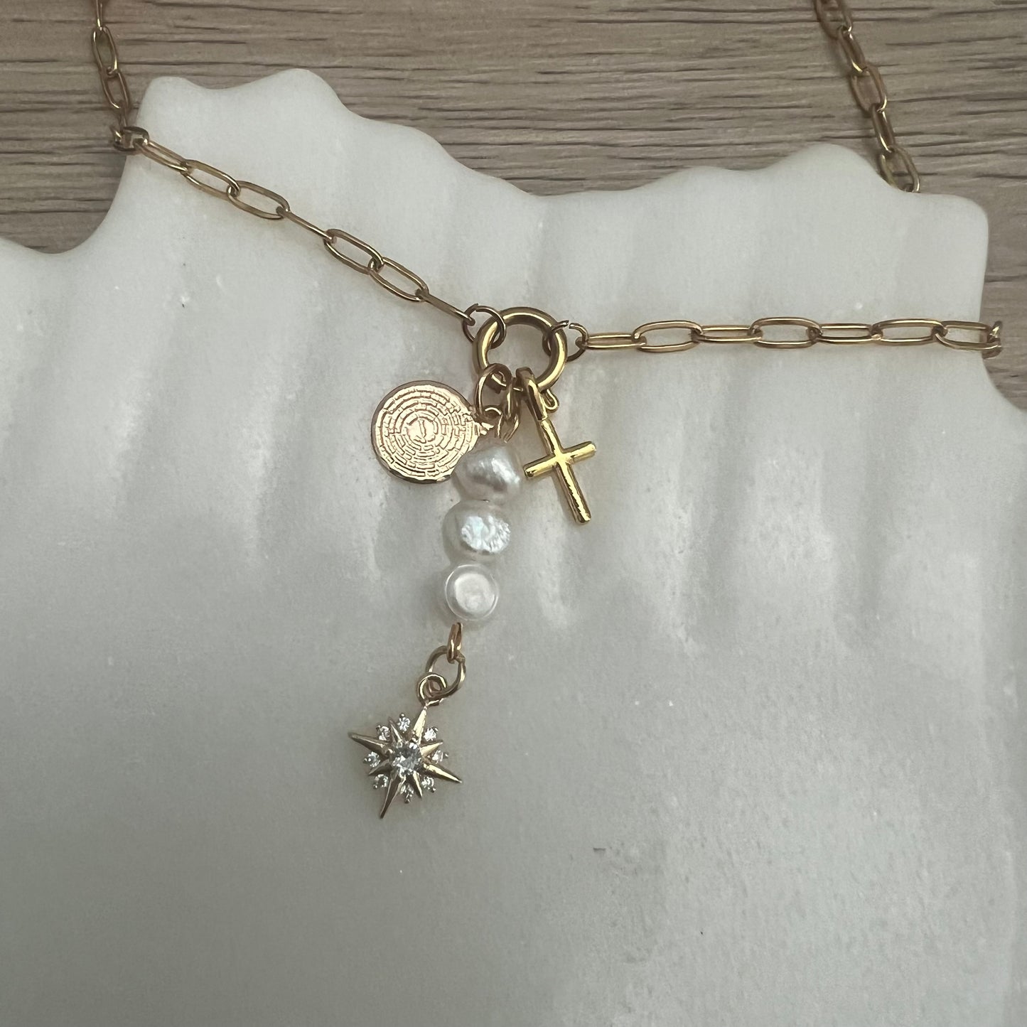 Padre Nuestro Mini Charm Necklace