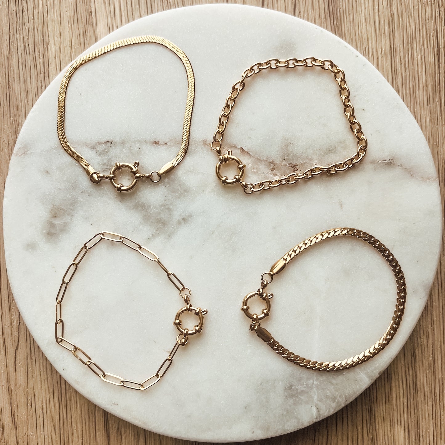 18k Gold Bracelet for Charms