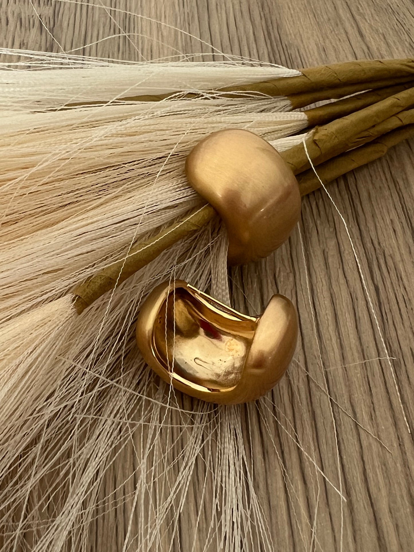 Agatha Brushed Gold Earrings