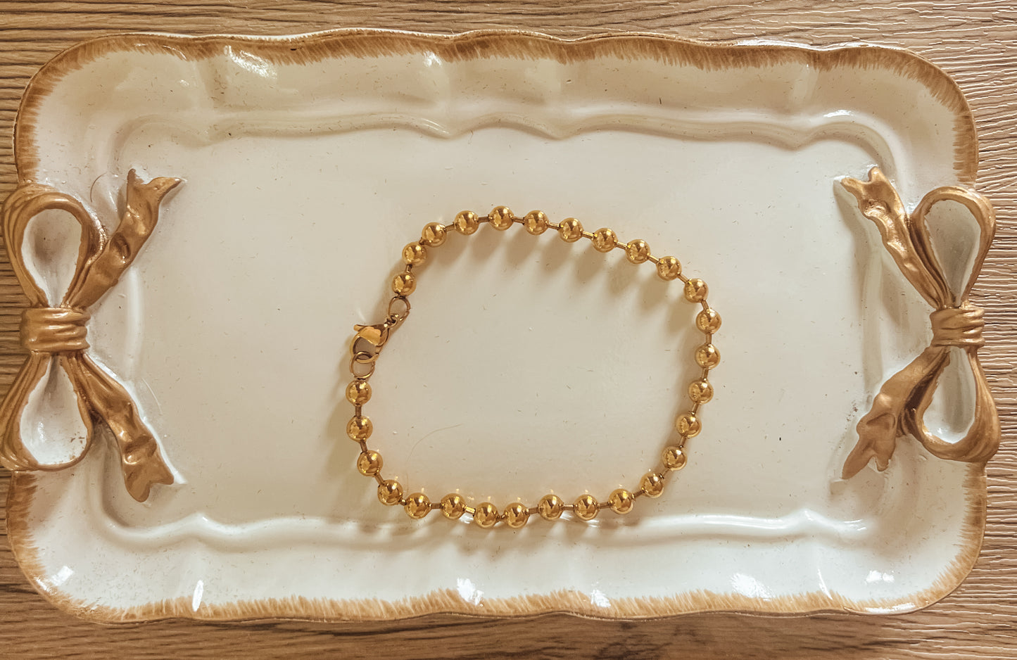 Anissa 18k Gold Ball Chain Bracelet